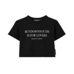 LOVERS CROP TEE ( OFF WHITE / BLACK )