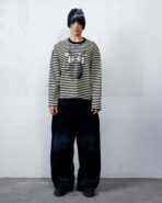 Striped Tee Long Sleeve Yellow- Black - Image 2