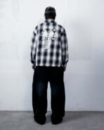 Plaid Long Sleeve Shirt Black- White - Image 6