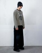 Striped Tee Long Sleeve Yellow- Black - Image 3