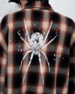 Plaid Long Sleeve Shirt Orange-Black - Image 6