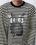 Striped Tee Long Sleeve Yellow- Black - Image 4