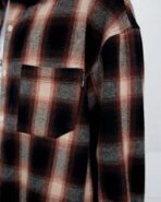 Plaid Long Sleeve Shirt Orange-Black - Image 3
