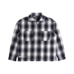 Plaid Long Sleeve Shirt Black- White